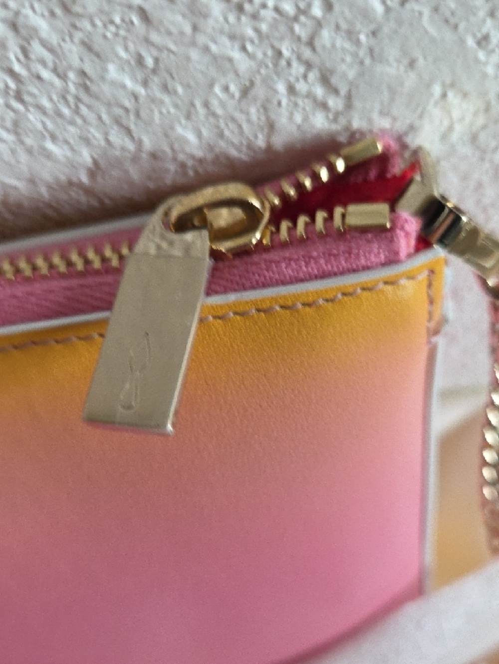 Christian Louboutin Loubila Sunset Degrade Pink & Yellow 2-Way Shoulder Bag NWT - Picture 6 of 13